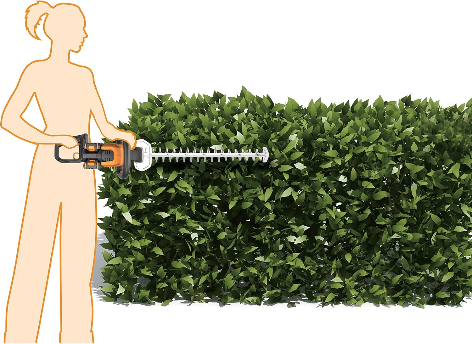 Thumbnail 4 de Worx WG284E.9 tagliasiepi elettrico a batteria 40V (solo utensile) con diametro di taglio fino a 27 mm