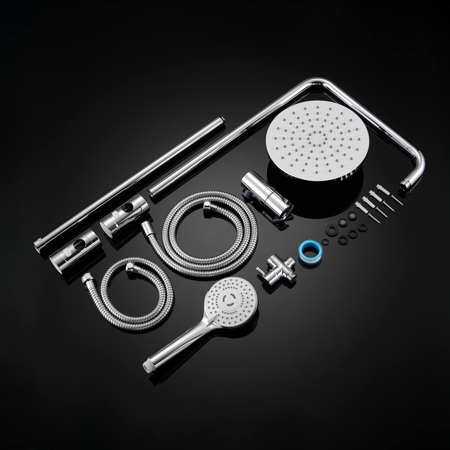 Detalle de JOHO Regendusche Duschsystem Edelstahl 92 cm