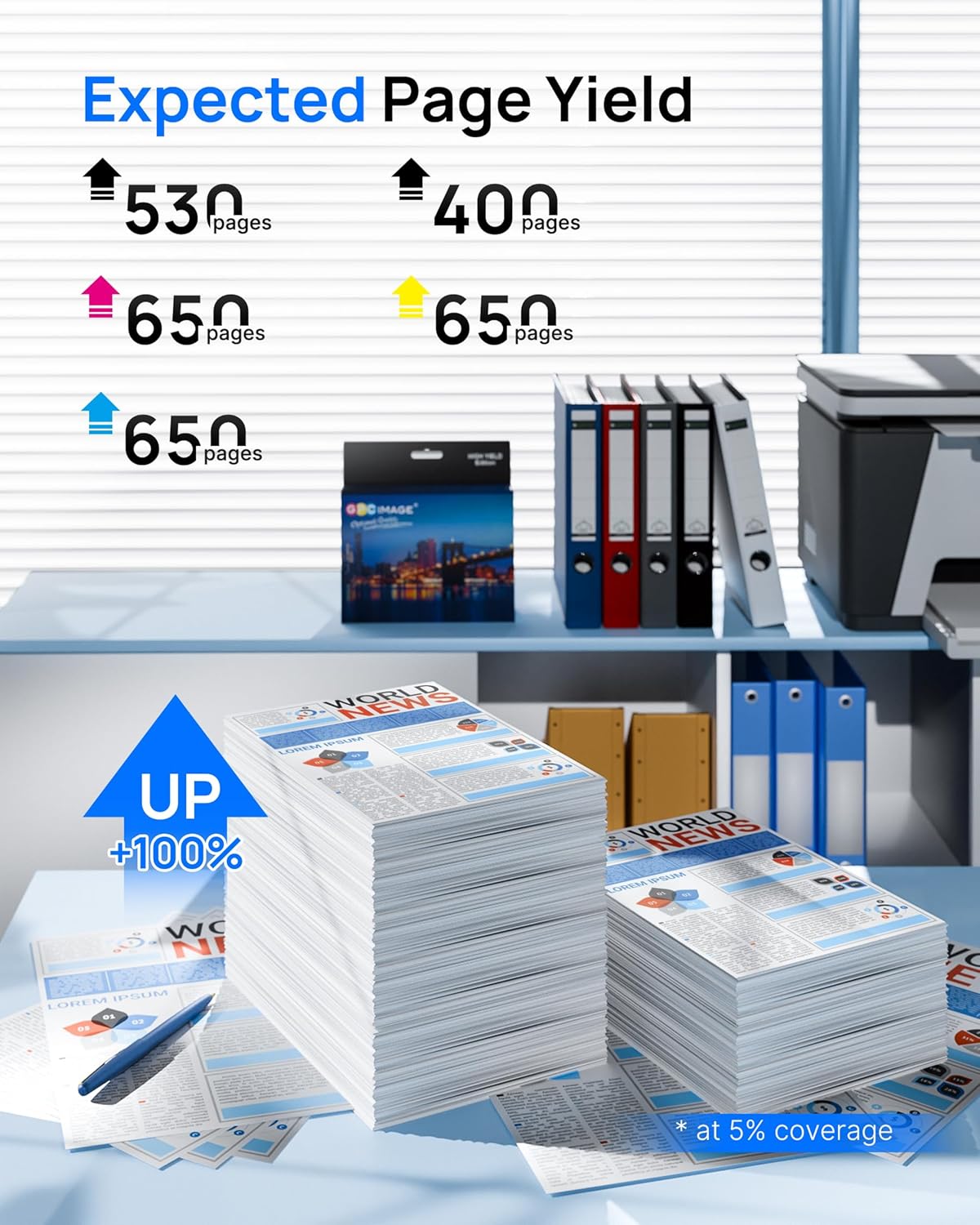 Thumbnail 2 de GPC IMAGE 33XL kompatible Tintenpatronen für Epson Expression Premium (15er-Pack: Schwarz, Foto Schwarz, Cyan, Magenta, Gelb)