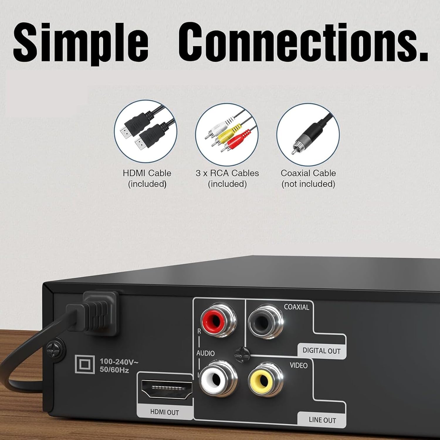 Thumbnail 4 de LONPOO HDMI DVD Player for TV (Compact Multi-Region) with USB Playback and Remote