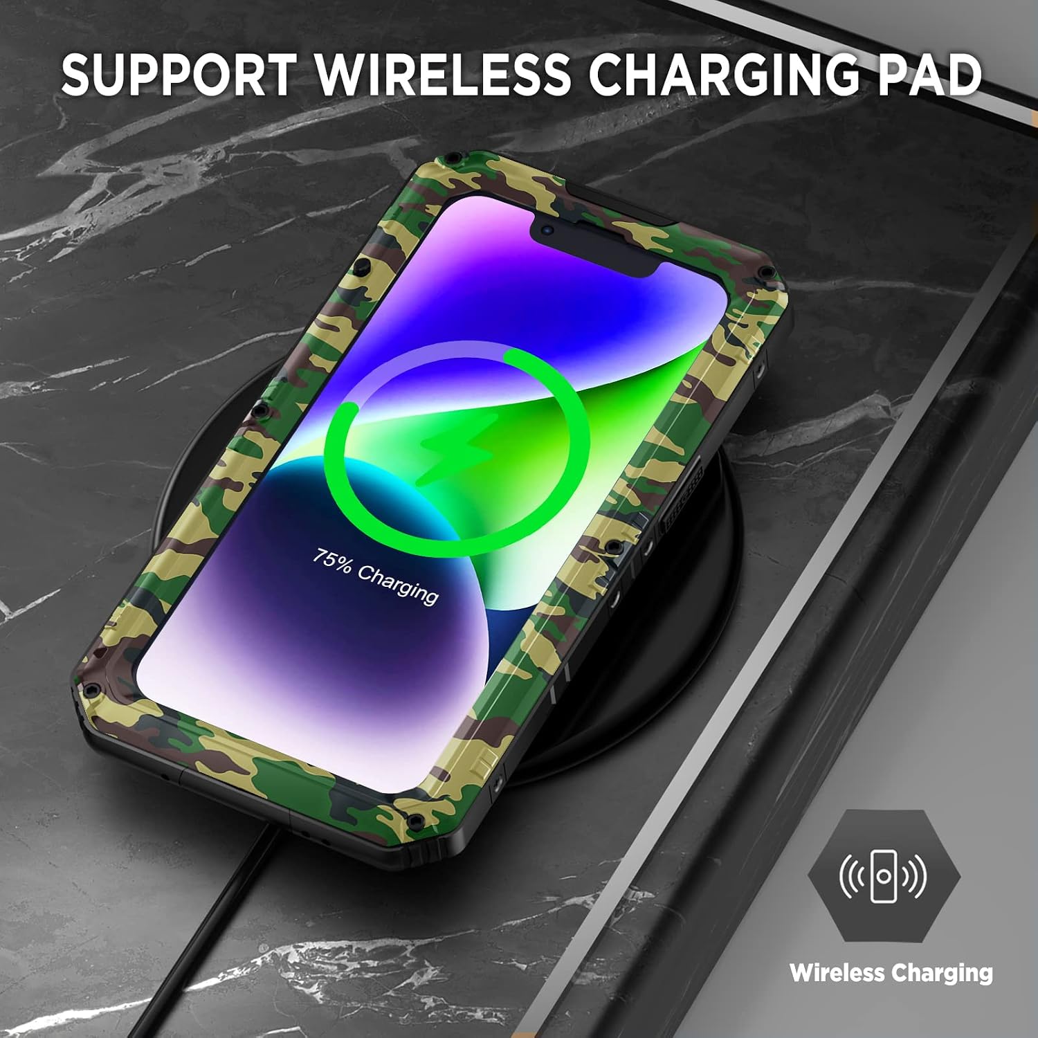 Thumbnail 5 de Beeasy iPhone 14 Case: Waterproof, Heavy-Duty 360° Protection (Camo)
