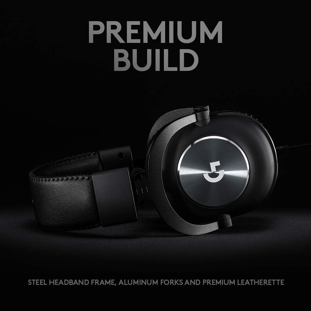 Detalle 2 de Logitech G PRO X wired gaming headset with Blue VO!CE mic, DTS Headphone:X 7.1 and 50mm PRO-G drivers (Black)
