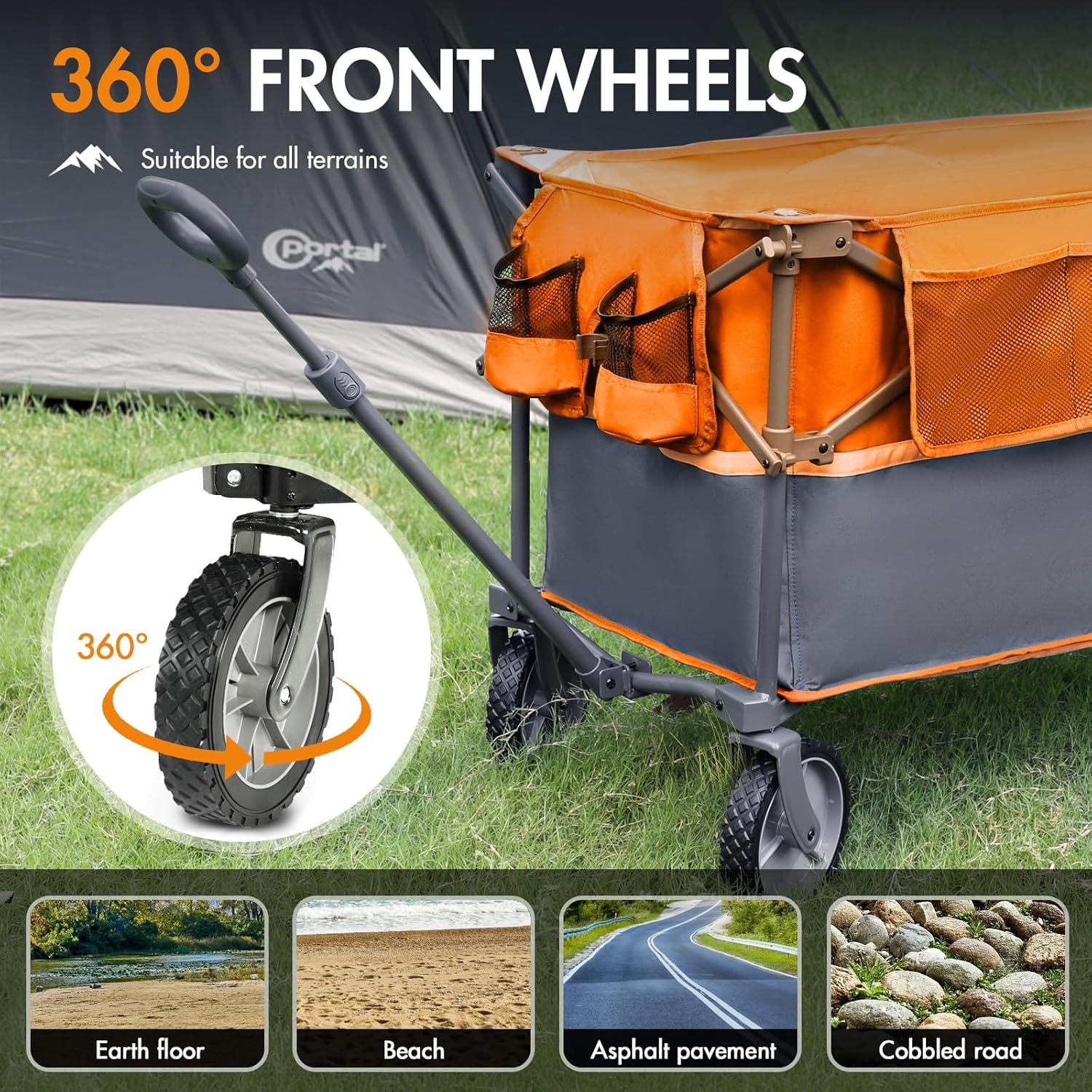 Thumbnail 4 de PORTAL XL Deeper Festival Trolley on Wheels 300L folding camping cart with large capacity pockets