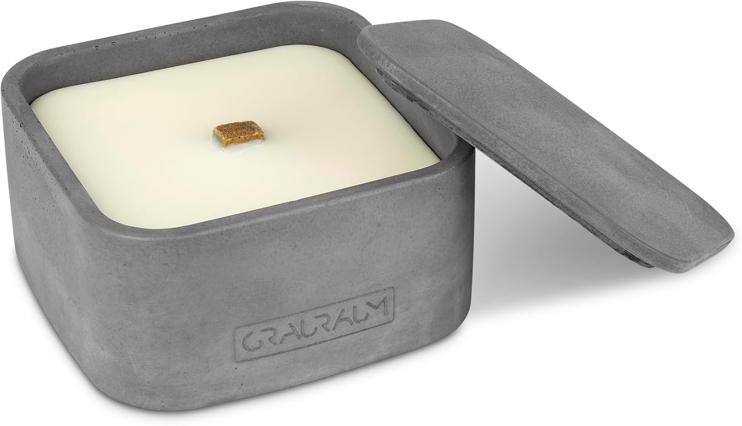 Thumbnail 6 de GRAURAUM Outdoor-Feuer mit Dauerdocht – Handgefertigtes Tischfeuer für draußen, 13 × 13 × 6,5 cm