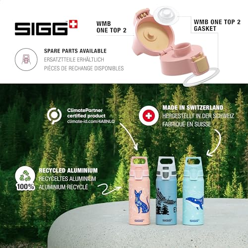 Detalle de Sigg Alu Trinkflasche Kinder WMB ONE Stitch Disney 0,6 L – kohlensäuregeeignet, auslaufsicher