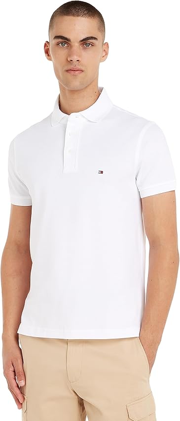 Detalle de Tommy Hilfiger Polo Slim Fit Hombre 1985 - Blanco