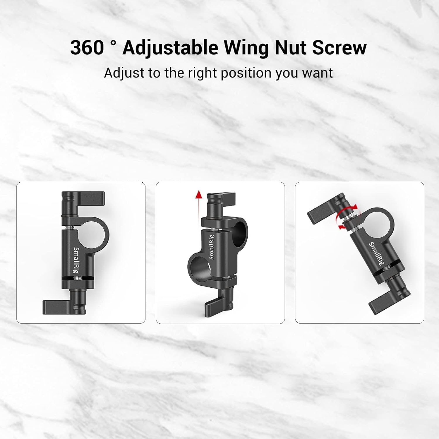 Thumbnail 3 de SMALLRIG 15 mm Dual Rod Clamp 90° pour tige