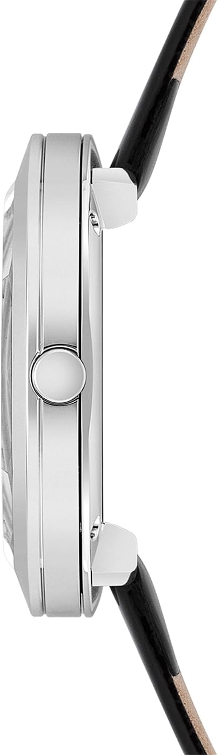 Detalle de Rhodenwald & Söhne 10010014 : montre femme analogique à quartz en acier inox et bracelet cuir