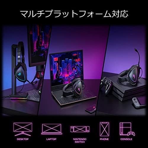 Detalle 1 de ASUS ROG DELTA S ゲーミングヘッドセット、AIノイズキャンセリングマイク・ESS 9281 QUAD DAC・USB-C