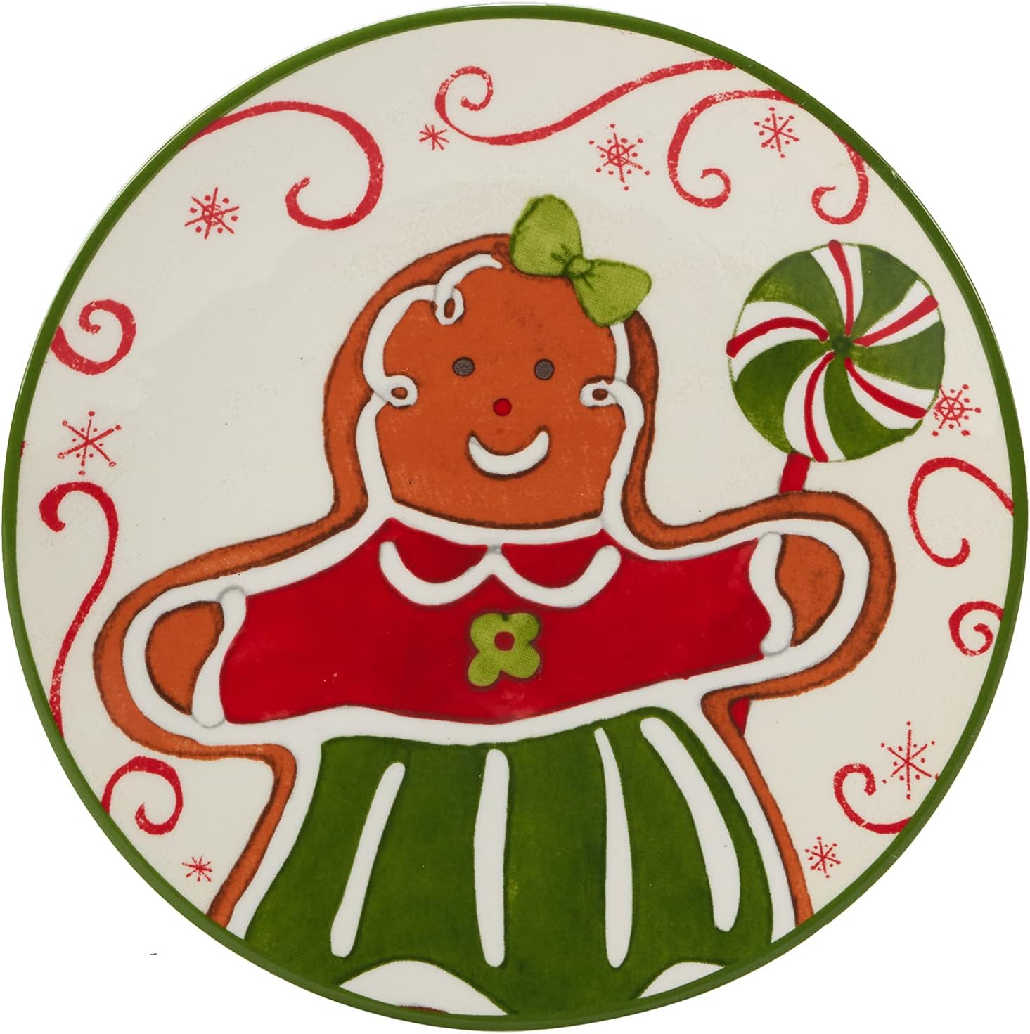 Detalle de Certified International Holiday Magic Gingerbread 6" Canape Plates (Set of 4)