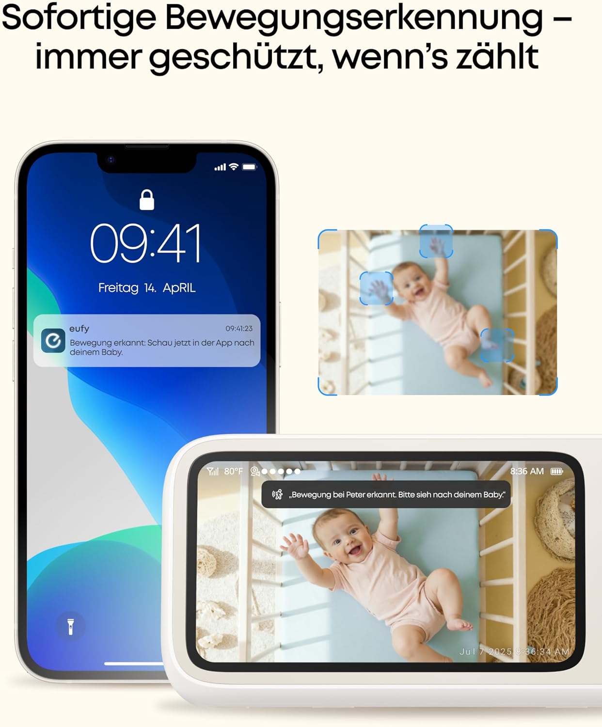 Thumbnail 4 de eufy C10 Babyphone 2K mit 12 Std Akku