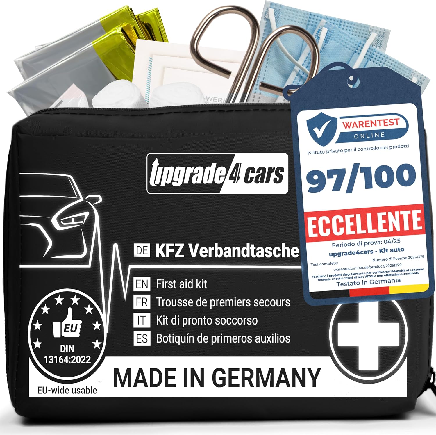 Upgrade4cars Kit di Pronto Soccorso 2026 Rosso