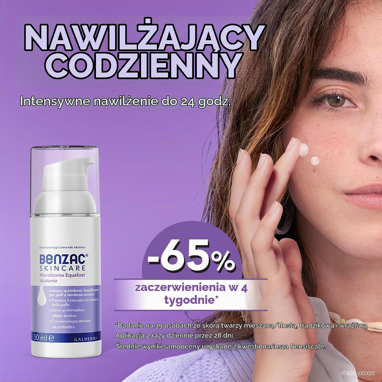 Detalle de Benzac Skincare Microbiome Equalizer – nawilżający balsam do twarzy dla skóry trądzikowej
