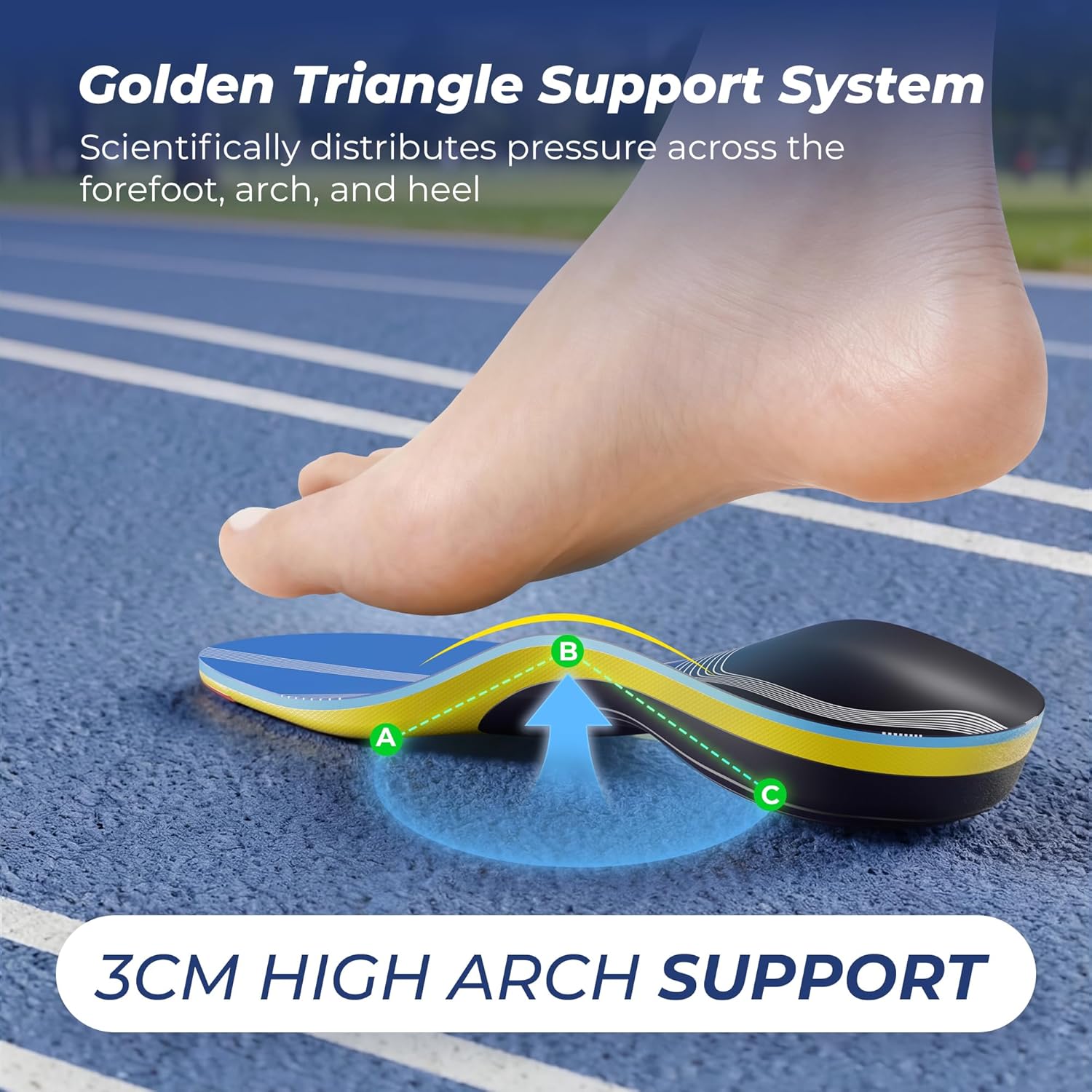Detalle de Psveb durable arch support orthotics for plantar fasciitis (medium arch), for men & women