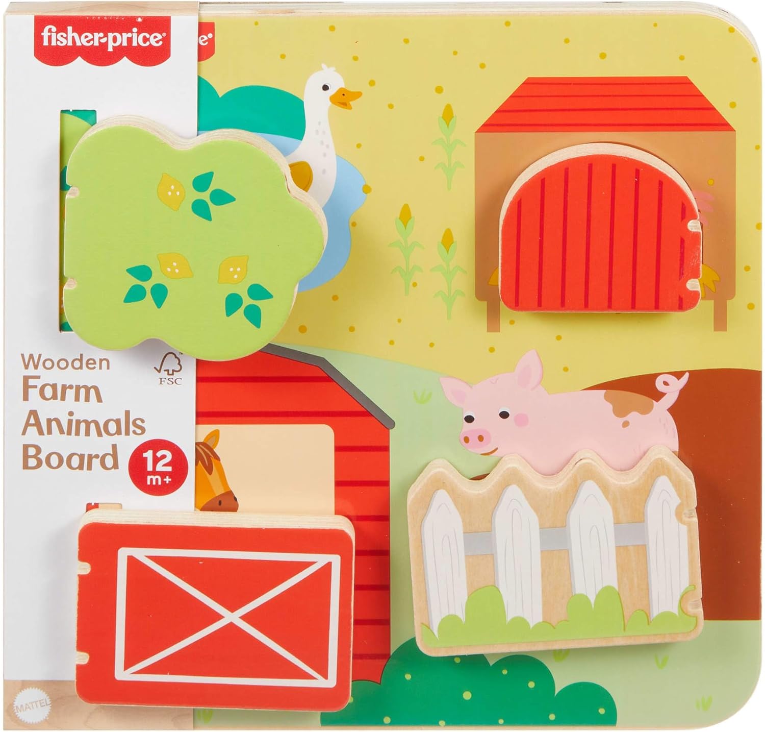 Thumbnail 5 de Fisher-Price La Planche en bois des animaux de la ferme JCY33 (à partir de 1 an)