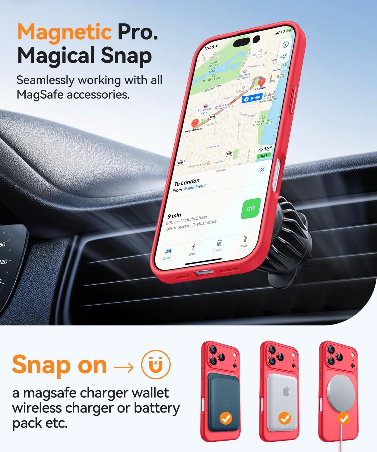 Thumbnail 4 de CANSHN Magnetic iPhone 17 Pro Max Case 6.9