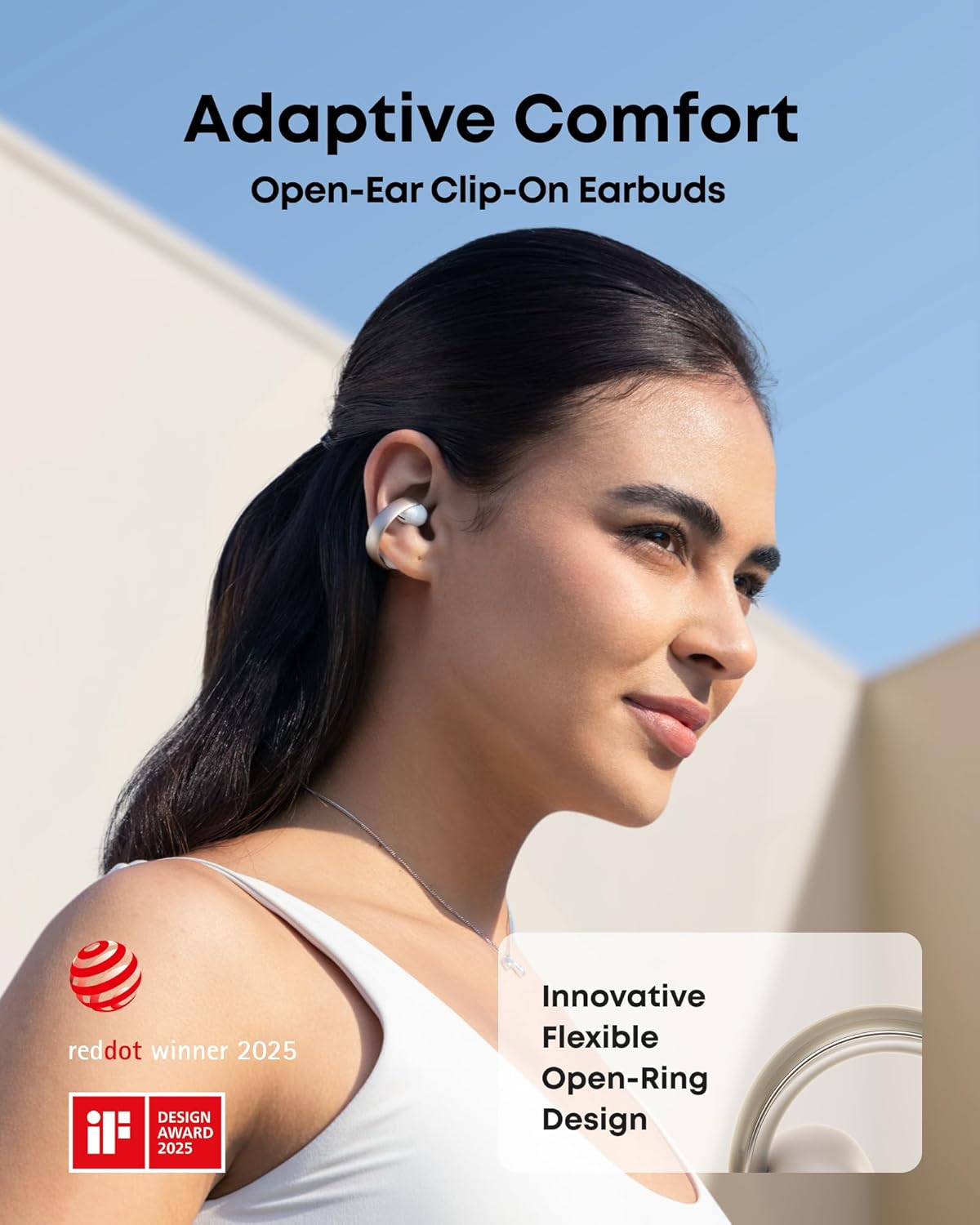 Detalle 2 de Soundcore AeroClip open-ear earbuds 12mm