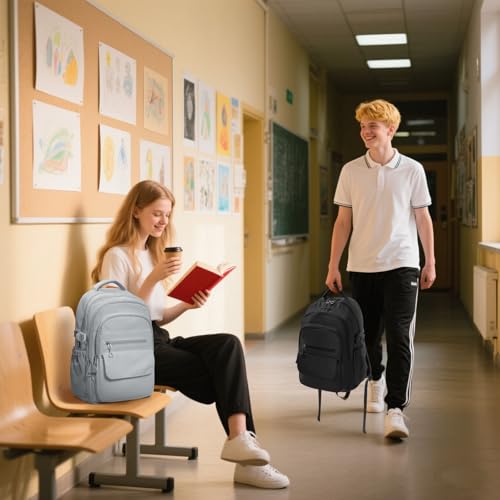 Thumbnail 6 de HYC00 School Backpack: Lightweight 25L 14” Laptop Rucksack in Grey