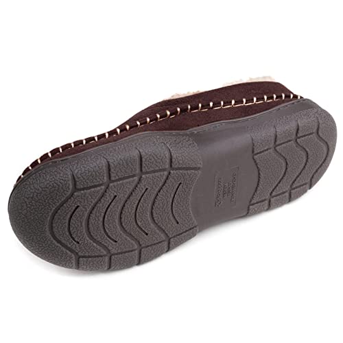 Thumbnail 5 de Zigzagger Men's Fuzzy Moccasin Slippers, Suede, Memory Foam, Coffee