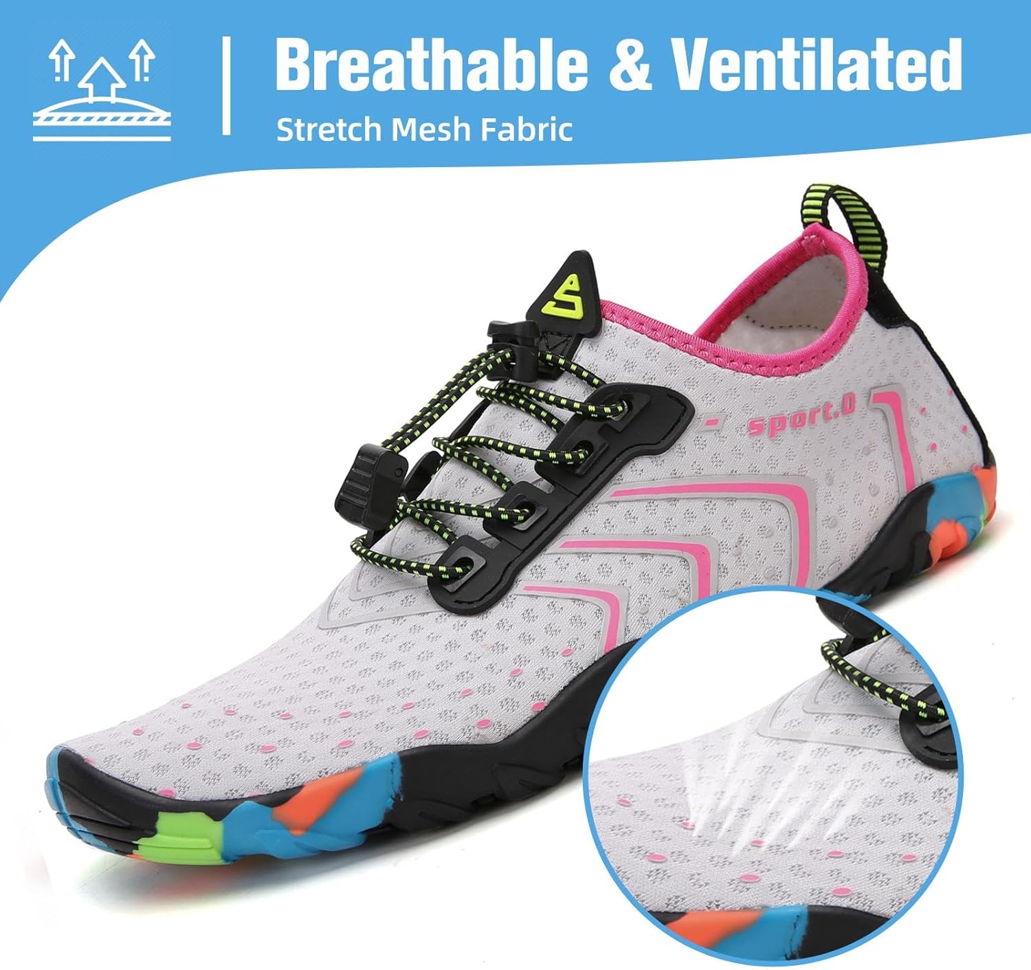 Thumbnail 2 de Mishansha Water Shoes for Women & Men – Quick-Dry Barefoot Swim Shoes with Drainage Holes