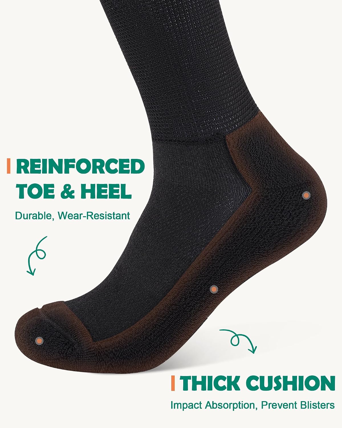 Detalle de Bamboo diabetic socks 3 pairs for men