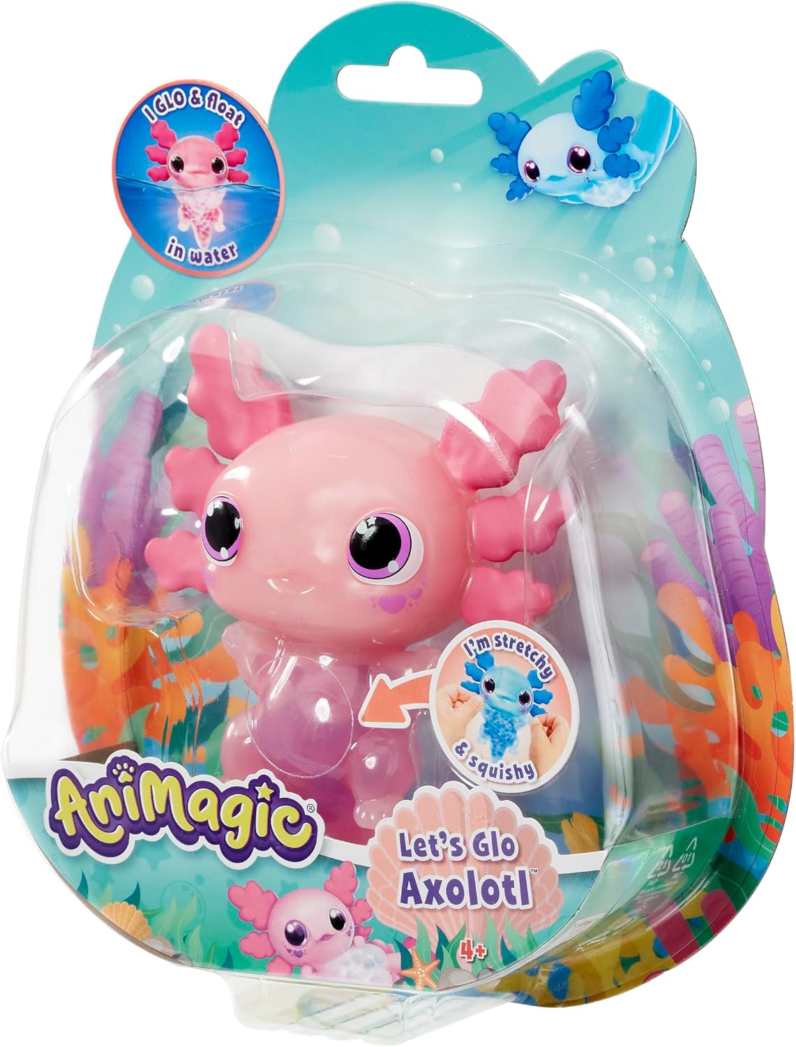 Thumbnail 1 de Animagic Let’s Glo Axolotl Rose : compagnon électronique lumineux, flottant et tactile pour enfants dès 4 ans