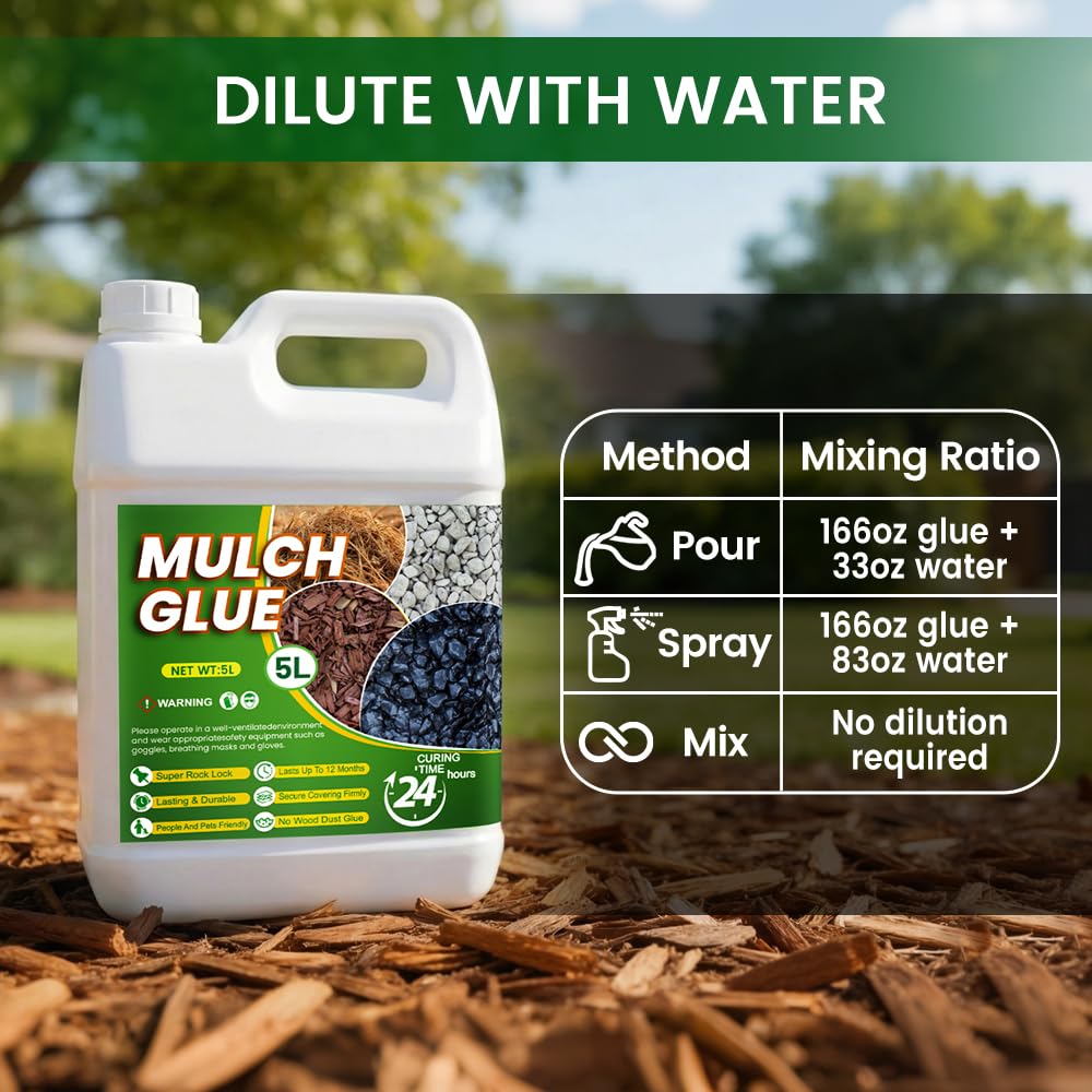 Thumbnail 3 de Sudale 5L Gravel Glue for Garden Stones: Safe, Non-Toxic Outdoor Binder