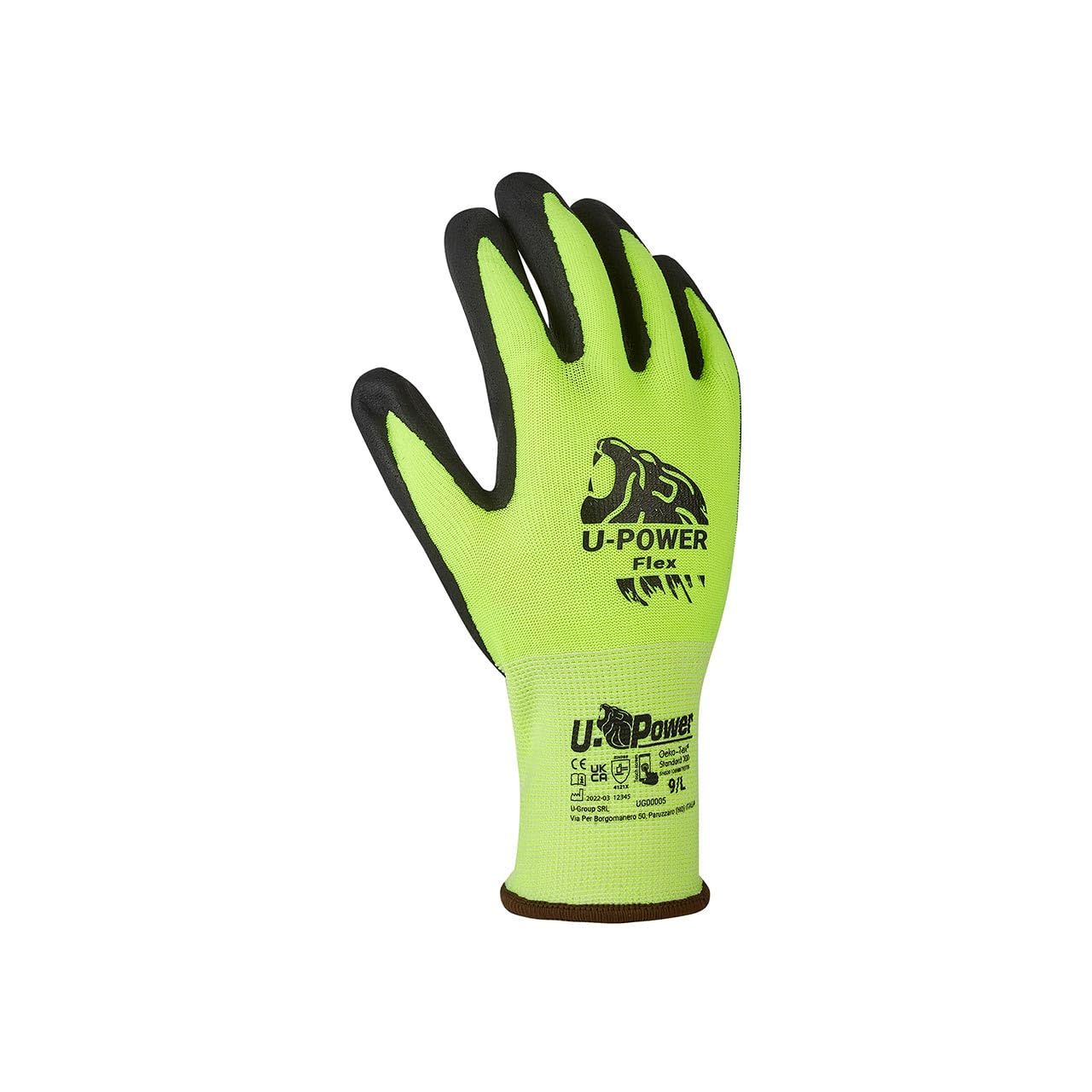 Thumbnail 5 de U-POWER POWER FLEX Guanti da lavoro – Confezione da 12 pezzi, nylon spandex e nitrile, tocco di destrezza elevata