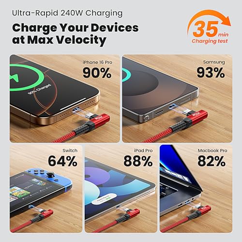 Detalle de Câble toocki 240W USB-C vers USB-C 2m