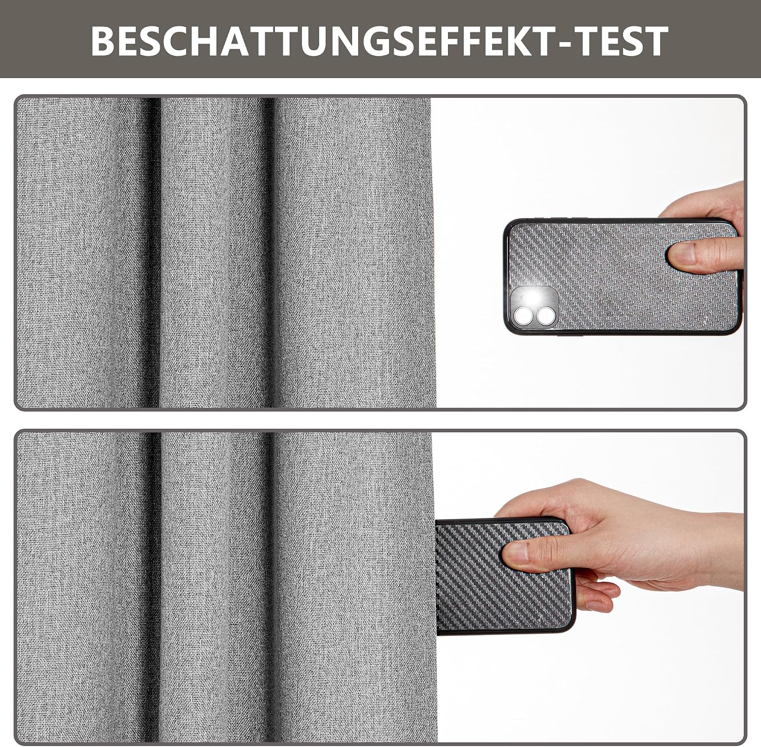 Detalle 2 de MYSKY HOME Verdunkelungsvorhang 200 cm Leinenoptik