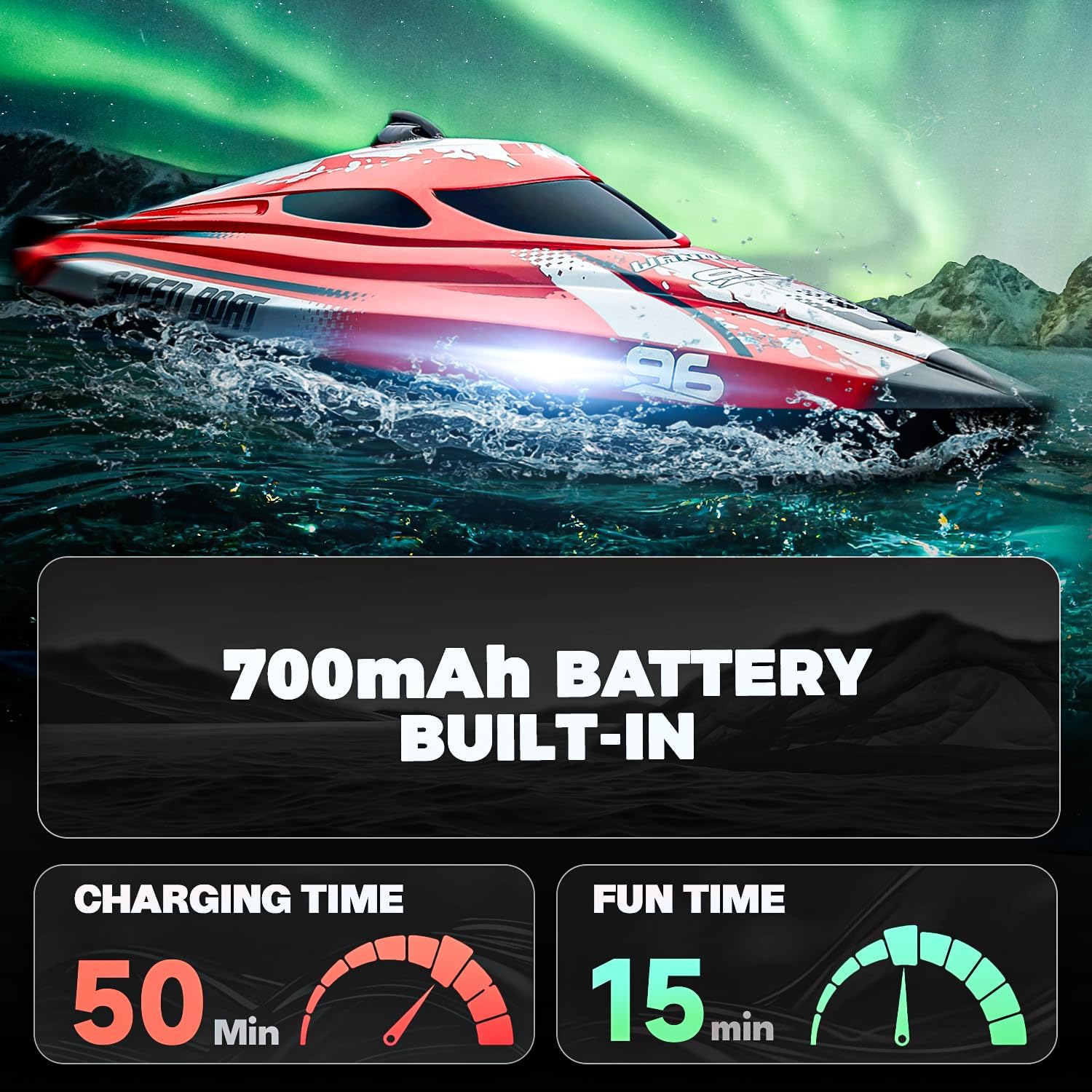 Thumbnail 2 de BEZGAR RC Boat 12-inch