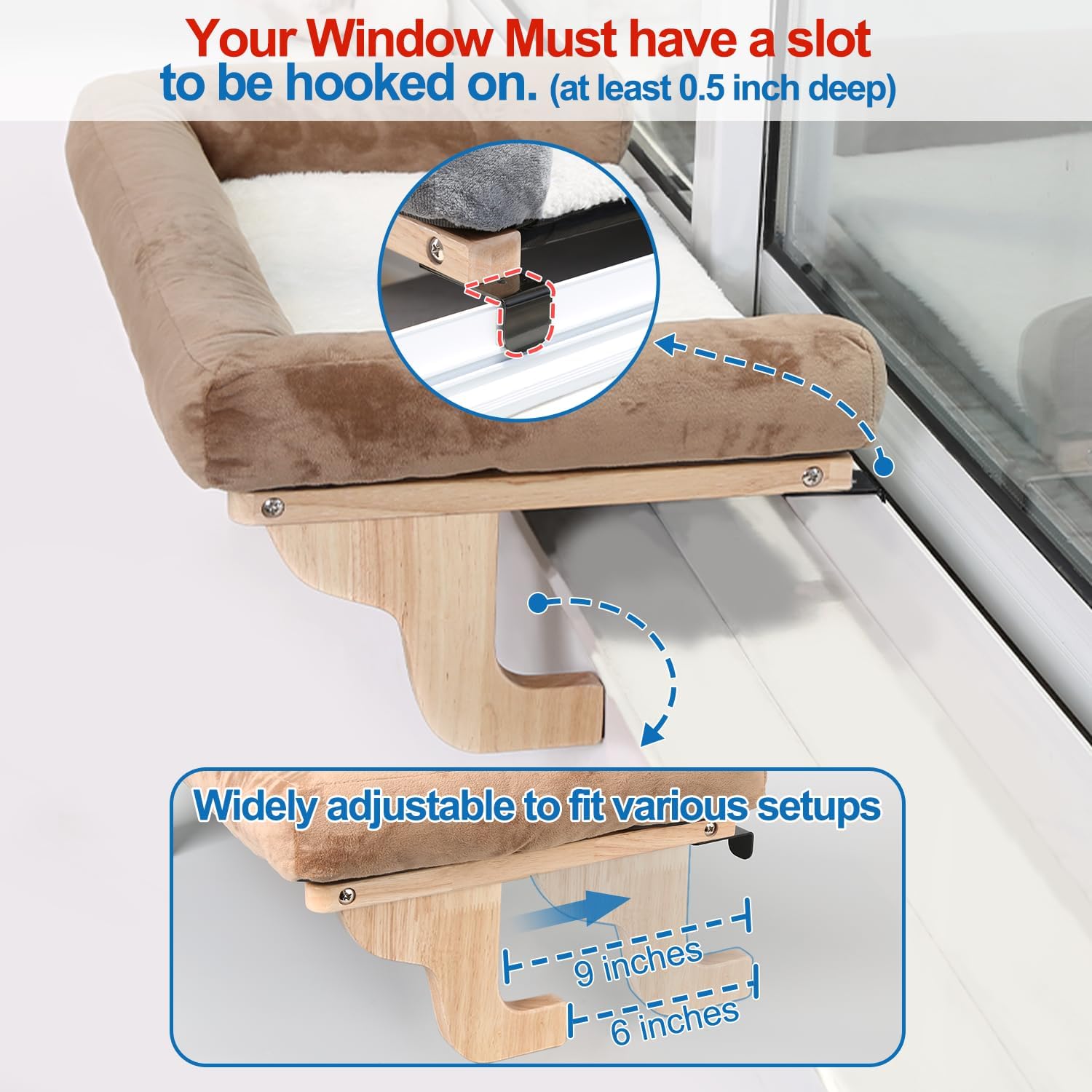 Thumbnail 4 de Zakkart Cat Perch Window Sill