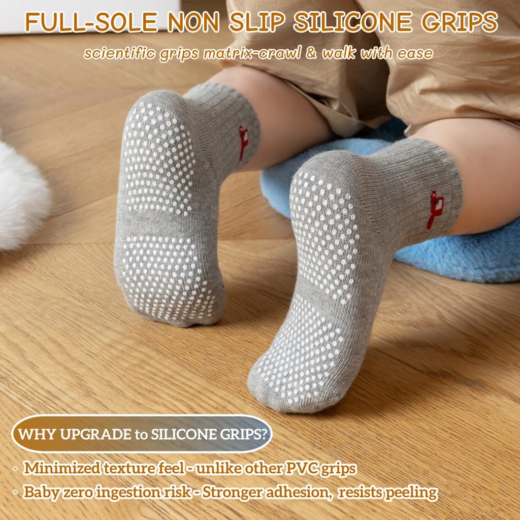 Detalle de EUFANCE Toddler Grip Socks, 9 Pairs