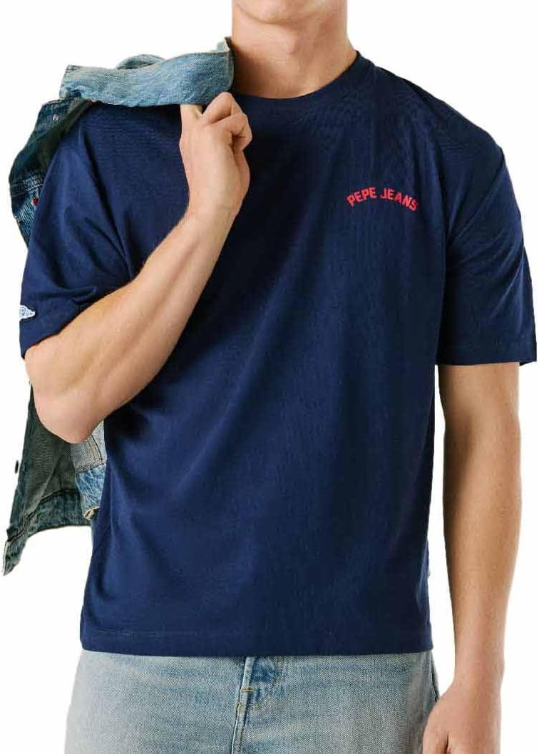 Detalle de Pepe Jeans Gideon Tee T-Shirt Uomo – stile casual e comfort in 100% cotone