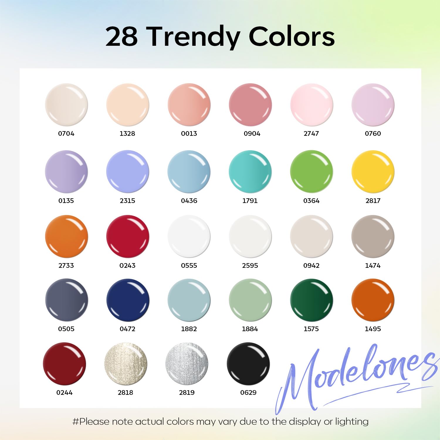 Detalle de Modelones Gel Nail Polish Set 28 Colors