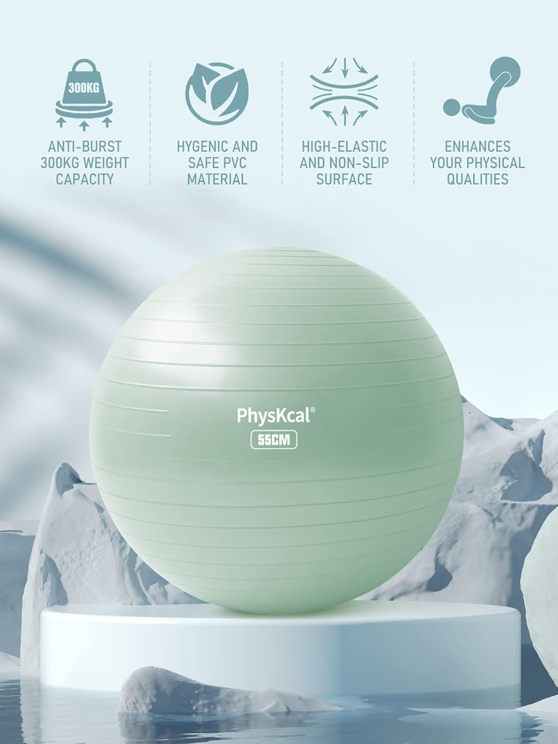 Thumbnail 1 de PhysKcal Gym Ball 55-85cm anti-burst stability