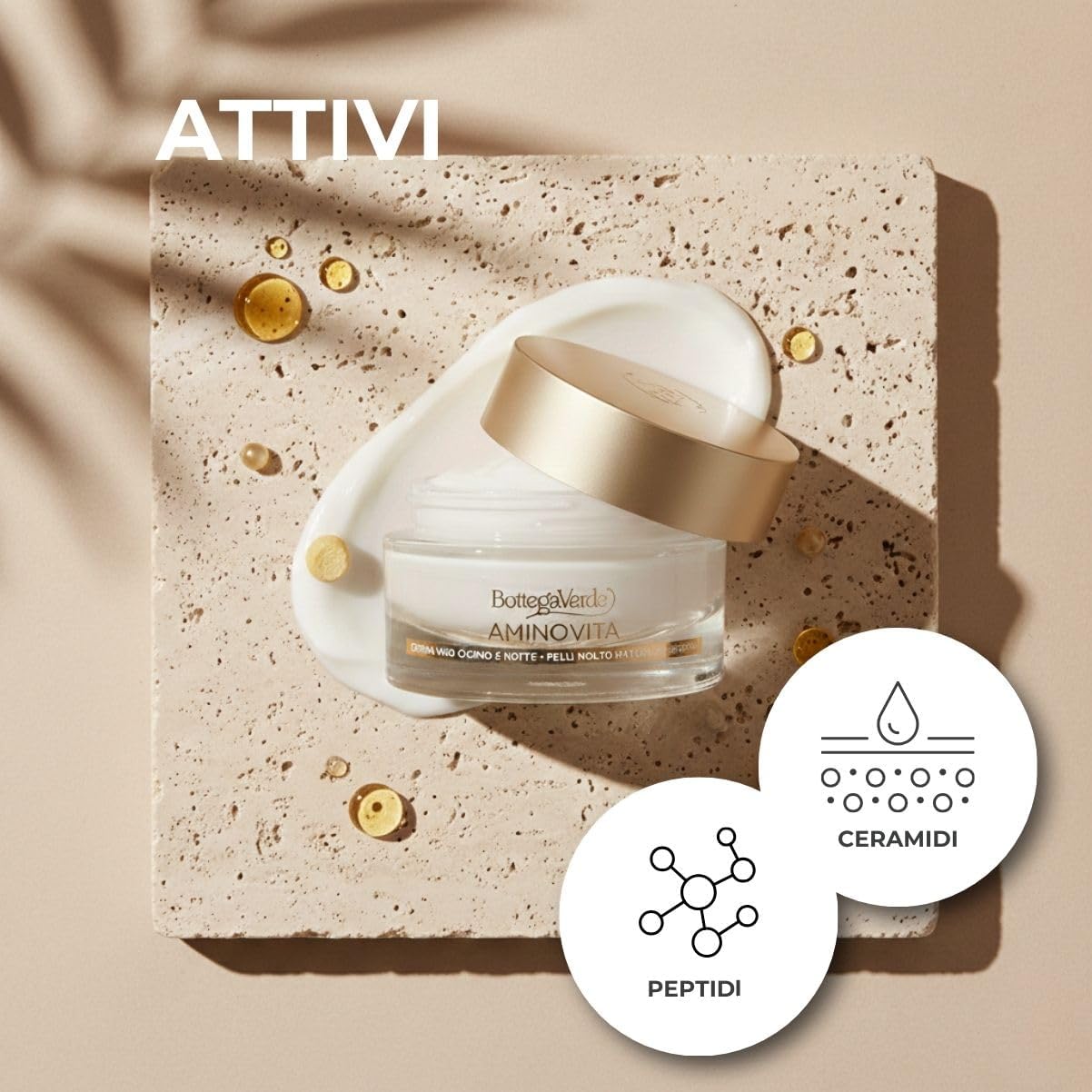 Detalle de Bottega Verde Aminovita Crema Viso 50 ml – per pelli mature, con Pluridefence®