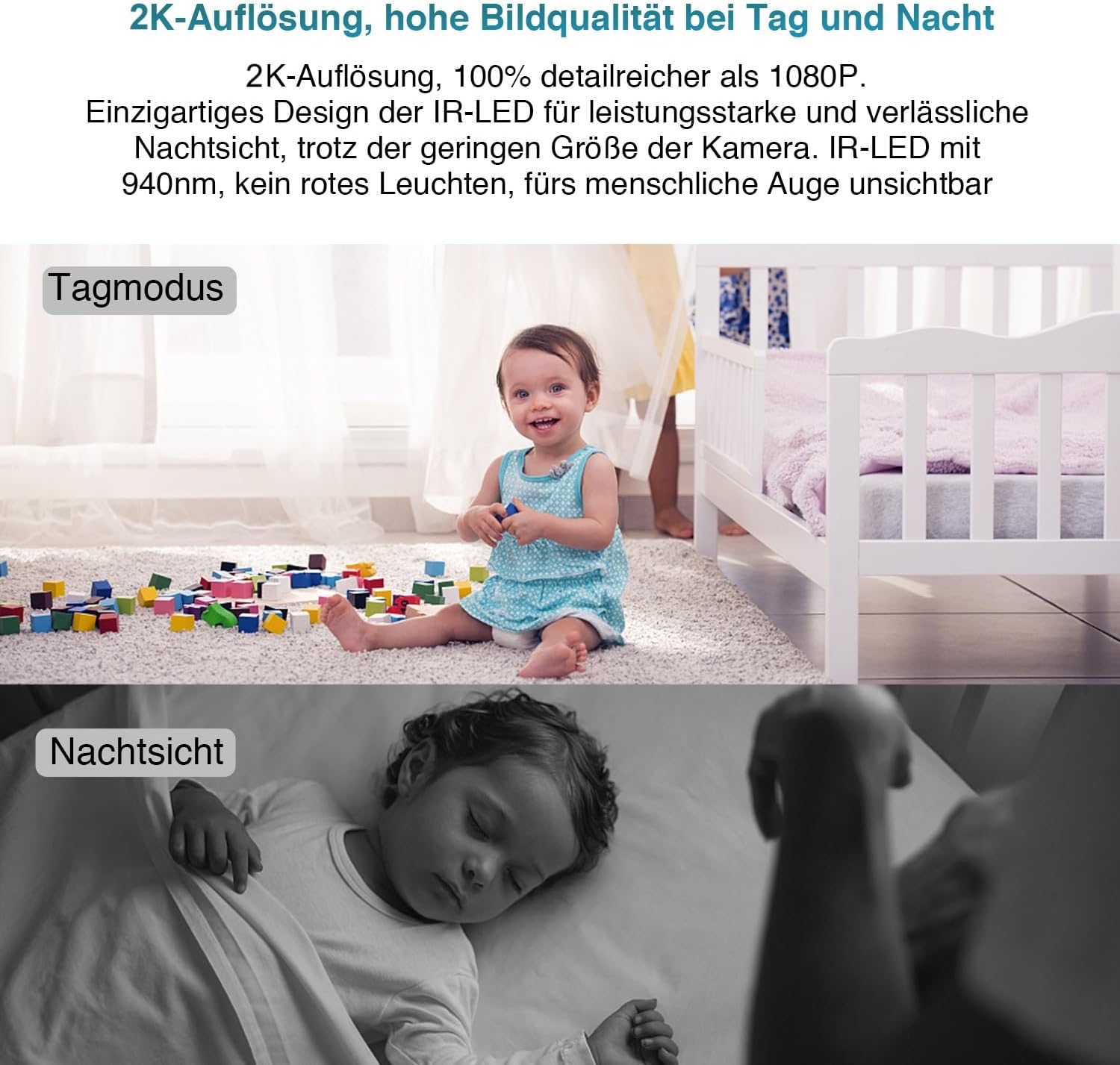 Detalle de WIWACAM MW5 2025-gen 2K Ultra HD WLAN Mini-Kamera mit Bewegungserkennung und Nachtmodus