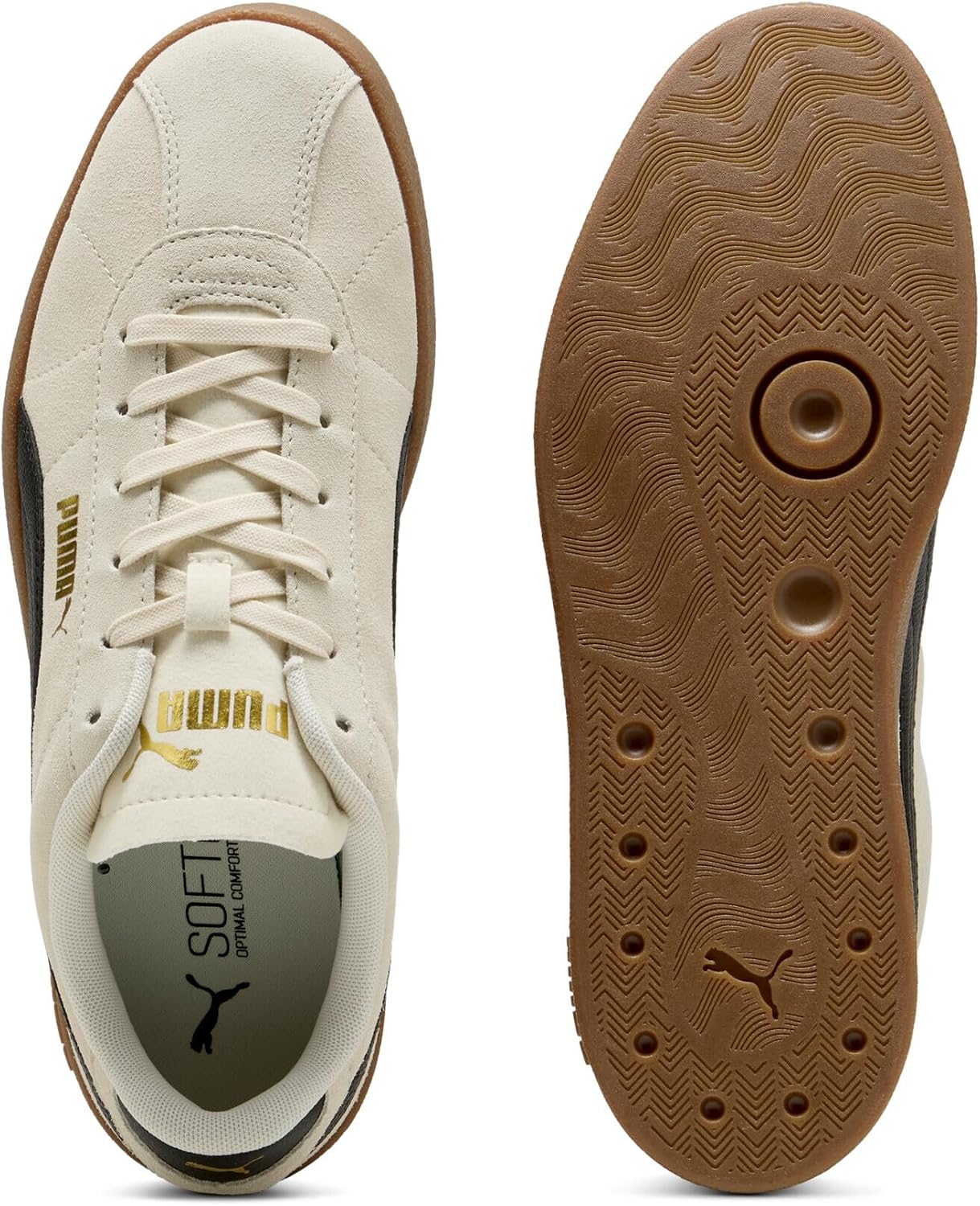 Detalle de PUMA Club II – Sneaker mit beschichtetem Leder und Fußball-Designnähten