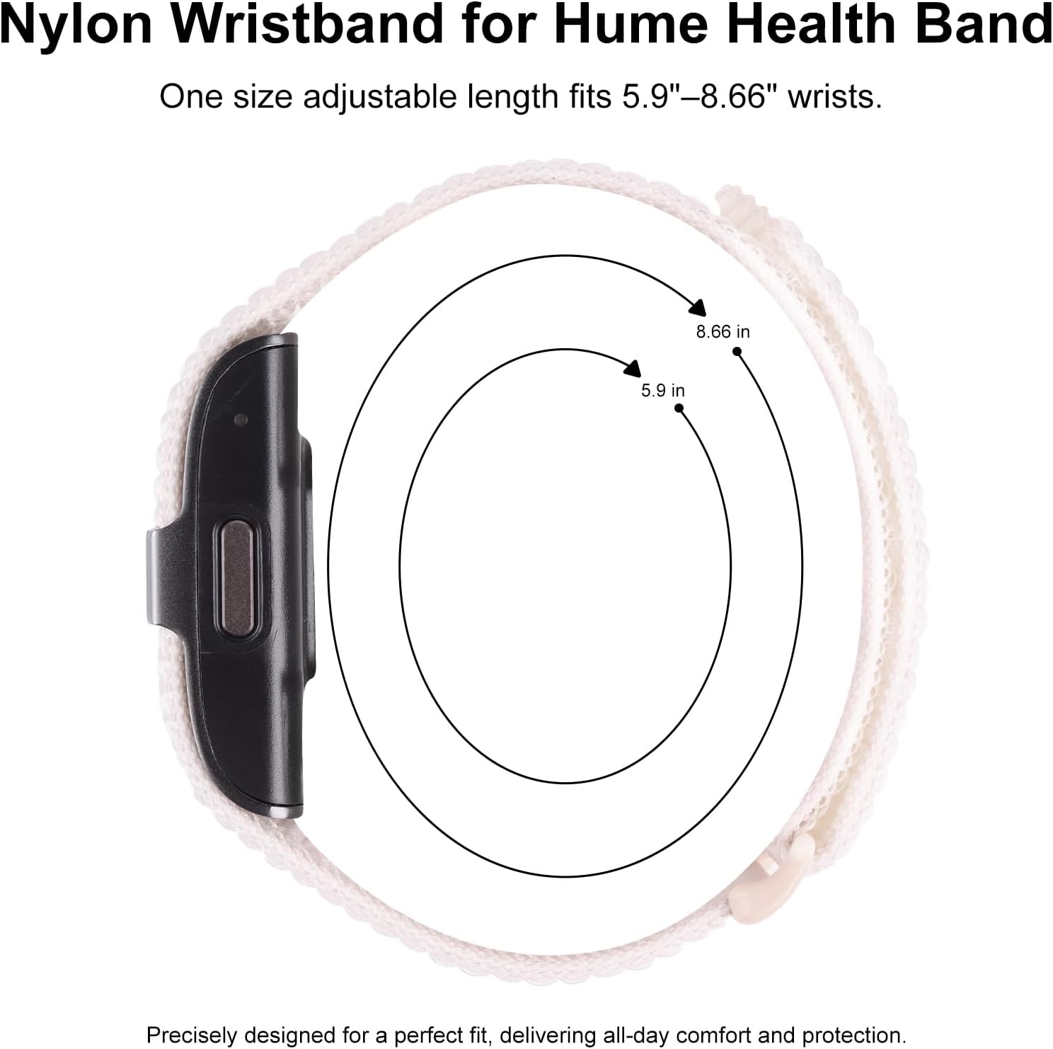 Thumbnail 2 de 2 Pack Replacement Strap for Hume Health Band – Soft Nylon Loop, Breathable & Quick-Release