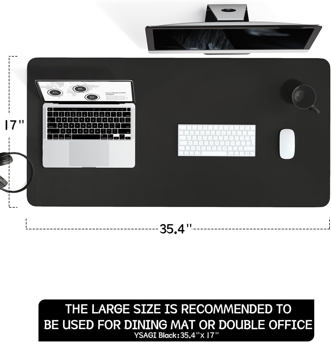 Thumbnail 6 de YSAGi Non-Slip Desk Pad 90 x 43 cm
