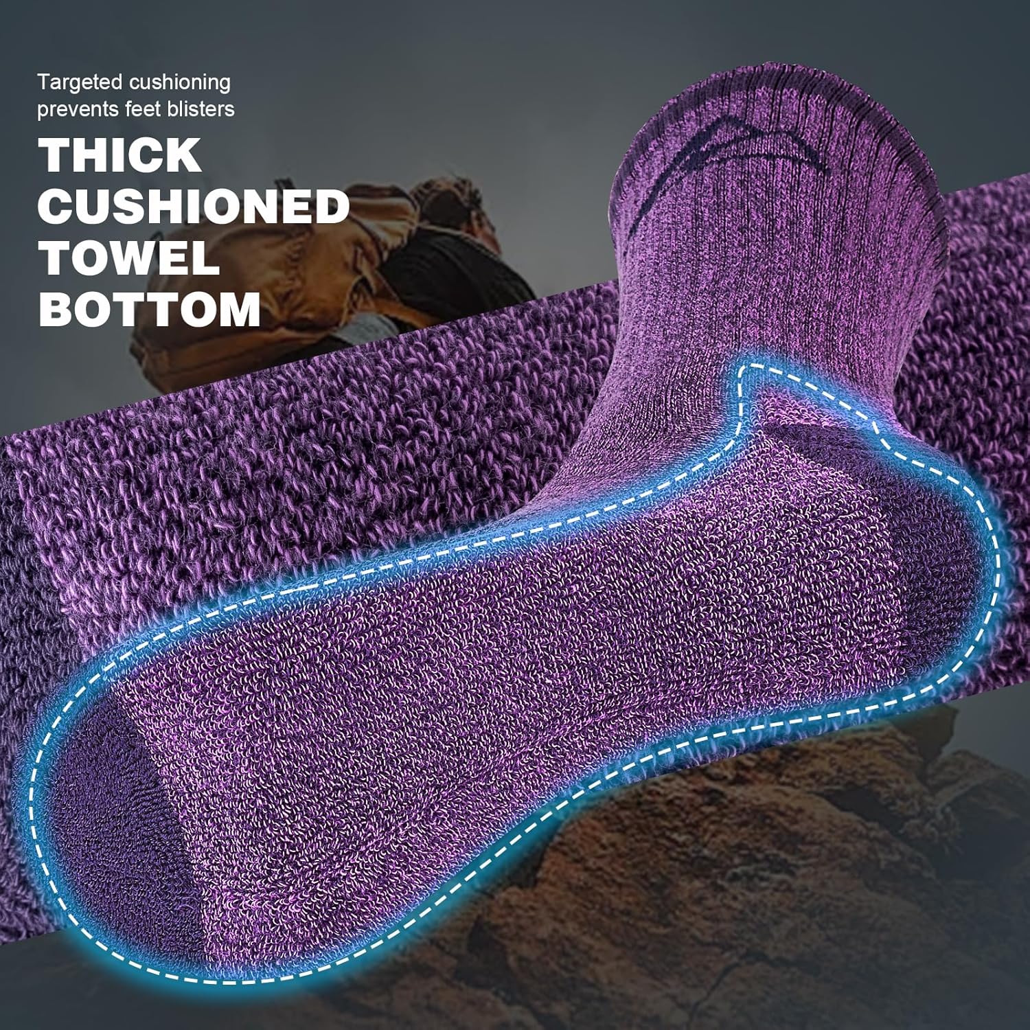 Thumbnail 4 de Effeet Calzini Trekking Donna ammortizzati 39-42 (3 paia) in cotone traspirante