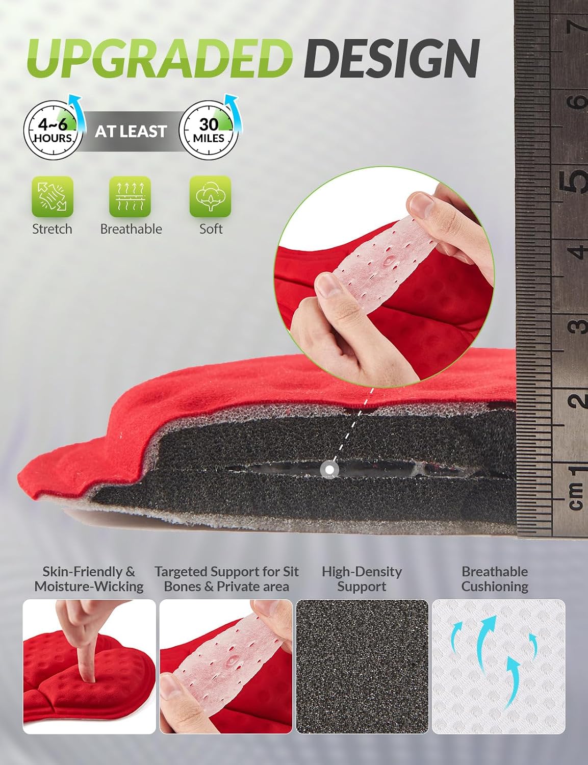 Thumbnail 3 de baleaf Damen Radunterhose mit 4D-Sitzpolster – atmungsaktive gepolsterte Fahrradsportunterwäsche