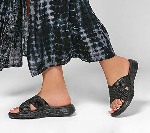 Detalle 2 de Skechers Women's On-The-Go 600 Glistening Sandals - Black (6 UK)
