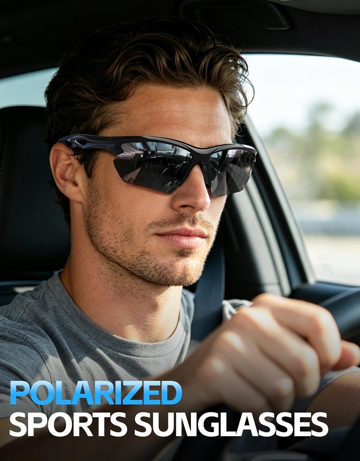 Detalle 2 de BONDDI Fahrradbrille: Polareisierte Sportsonnenbrille mit unzerbrechlichem TR90-Rahmen