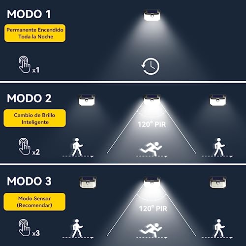 Thumbnail 6 de TECKNET Luz Solar Exterior con 231 LED, 300° de Iluminación y Sensor de Movimiento (4 Paquetes) | Ideal para Jardín y Garaje