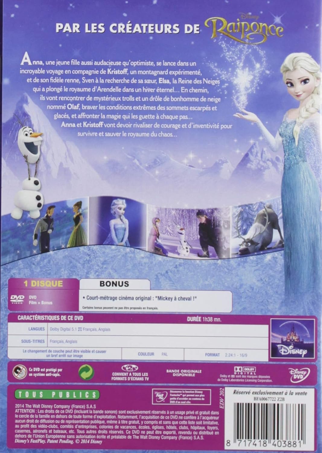 Detalle 2 de La Reine des Neiges – Disney