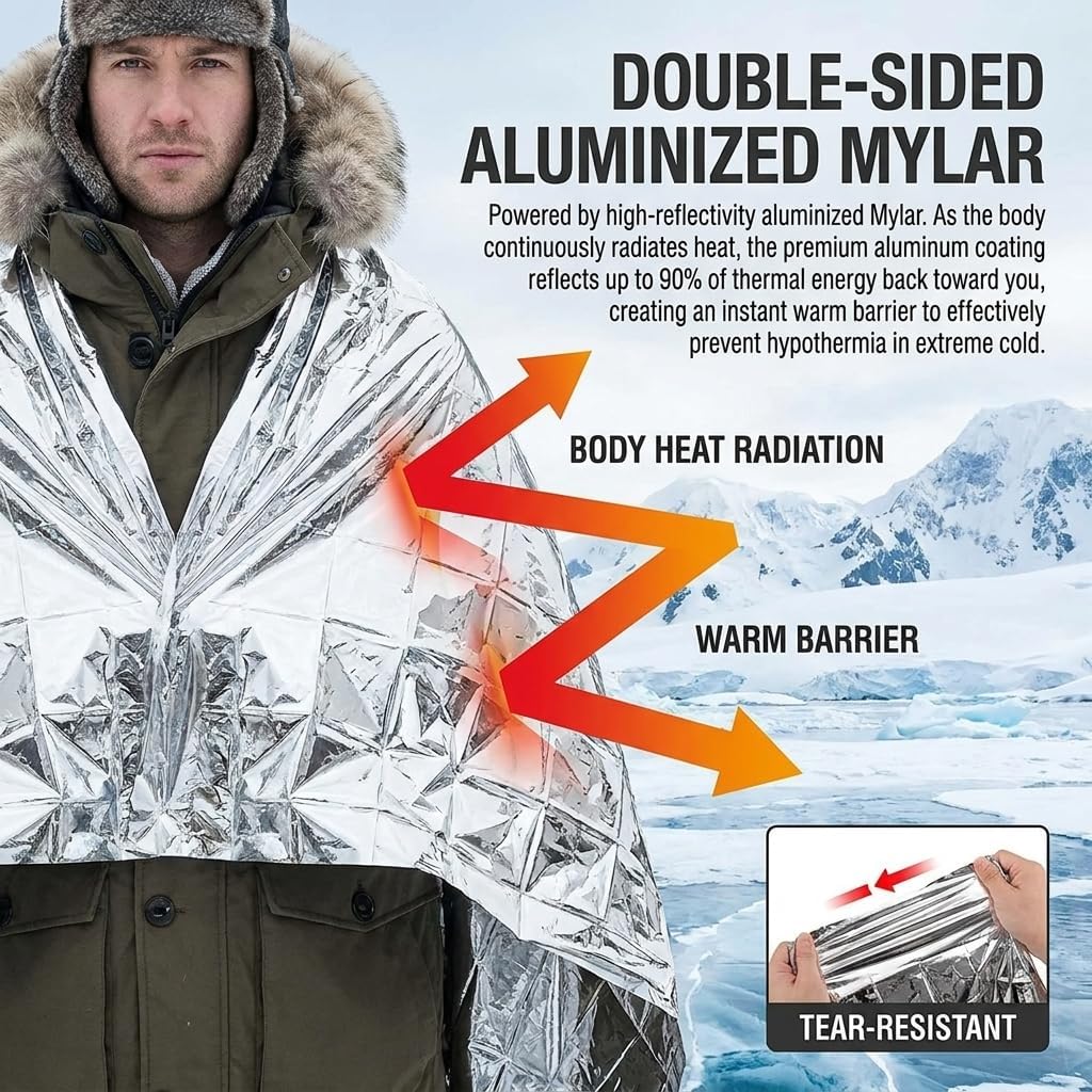 Thumbnail 6 de K Kingstar EM120 Emergency Blankets, 120-Pack, 213 × 132 cm
