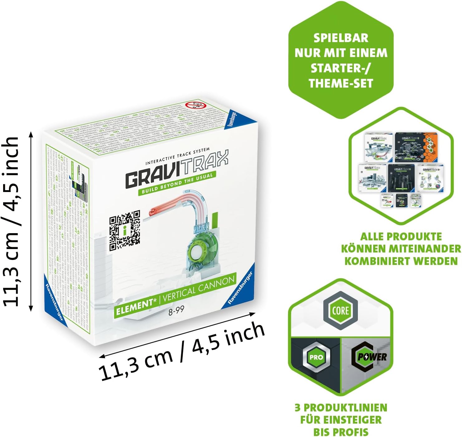 Thumbnail 2 de Ravensburger GraviTrax Element Vertical Cannon 27465 – vertikal schießendes Erweiterungs-Element für die Kugelbahn