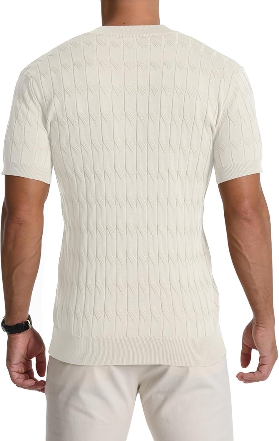 Thumbnail 3 de MLANM Knitted Henley Tee Slim Fit